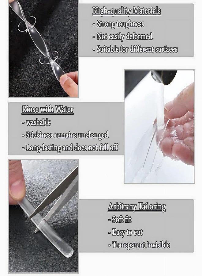 Hian Transparent Silicone Anti-Slip Wall Protectors - Noise-Dampening Bumpers for Cabinet Doors & Furniture, Self-Adhesive Crash Pads for Surface Protection (Pack of 10) - Image 5